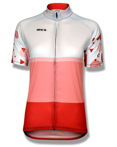 Women's Red Shapes Squad One Cycling Jersey